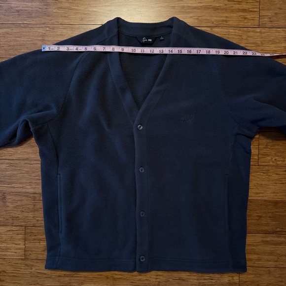Uniqlo x Needles, Fleece Cardigan, Gray, Butterfly Logo, Medium - Picture 7 of 8